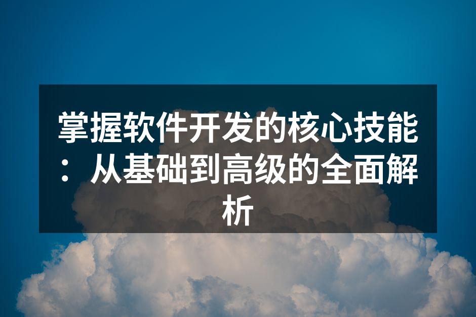 软件开发流程图示
